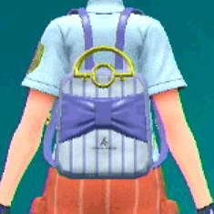 レザーリュック(パープルストライプ)画像