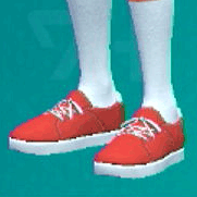 ローカットスニーカー(レッド)画像