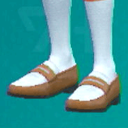 ローファー(キャメル×ホワイト)画像