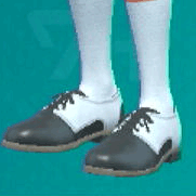 レースアップシューズ (ブラック×ホワイト)画像