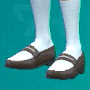 ローファー(ブラウン×ホワイト)画像