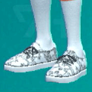 ローカットスニーカー(ホワイト×ブラック)画像