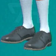 レースアップシューズ (ブラック)画像