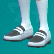 ローファー(ホワイト×ブラック)画像