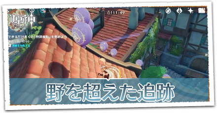 野を超えた追跡