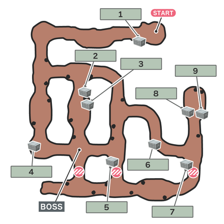 異常なパワーアップのマップ