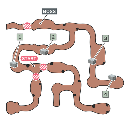 探査開始のマップ