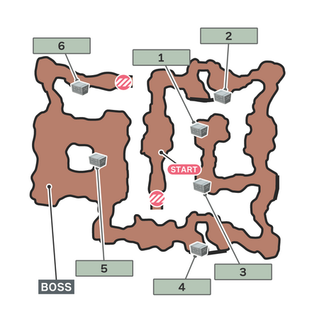 ソルジャーだけの世界のマップ