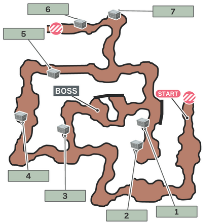 最下層へ・・・のマップ