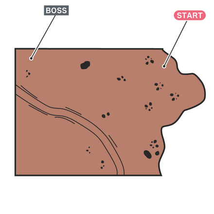 追跡！宝条モンスターのマップ