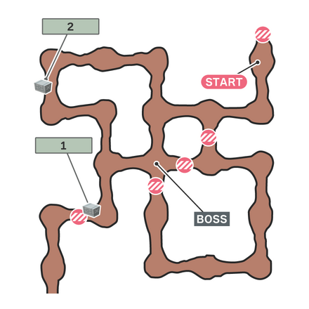 荒野に隠された・・・のマップ