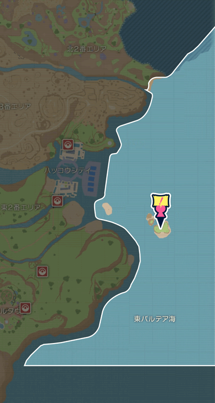 東パルデア海のマップ