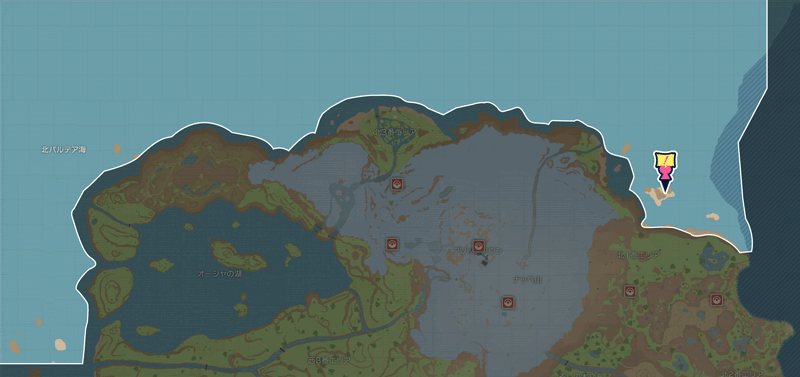 北パルデア海のマップ