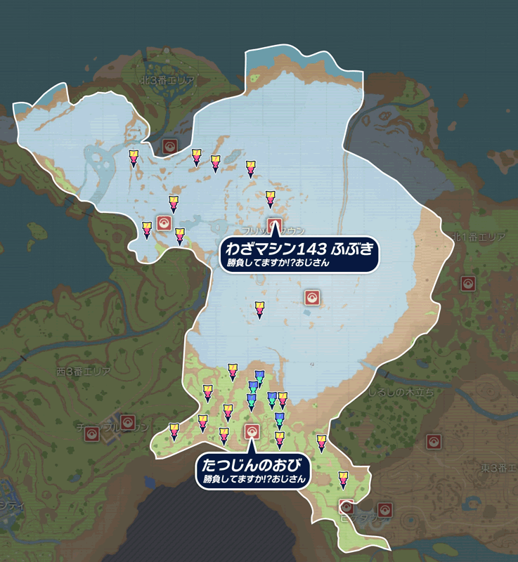 ナッペ山のマップ