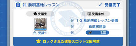 レッスン受講には特定の建築物とキャラが必要