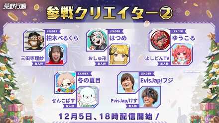 参戦クリエイター