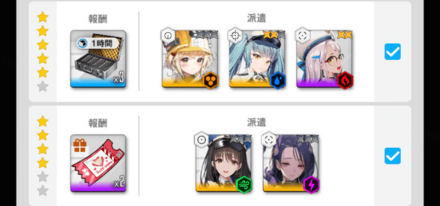 依頼を受注するには指定されたニケが必要