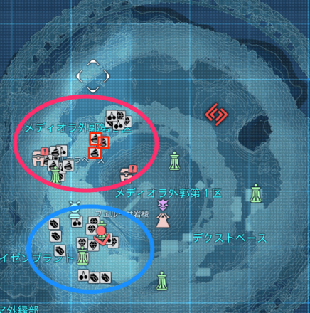 メディオラ外郭第2区 ギャザリング マップ
