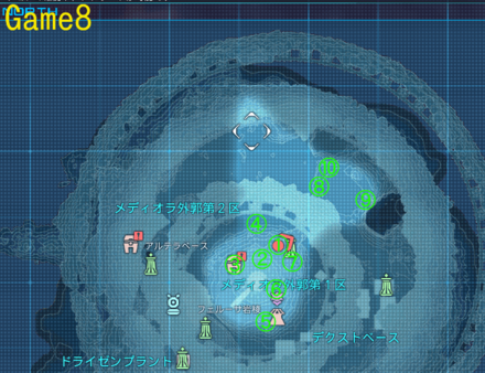 メディオラ外郭第1区の赤箱マップ