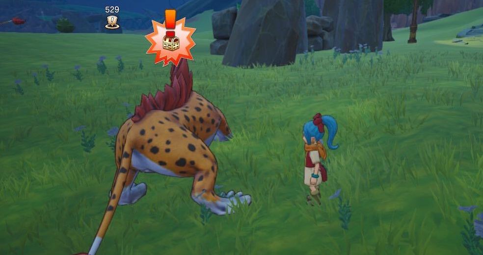 仲間の上に宝箱のマークが出る