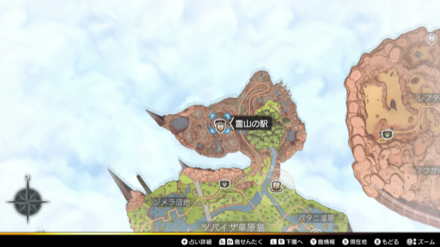 ギガンテスの出現場所マップ例