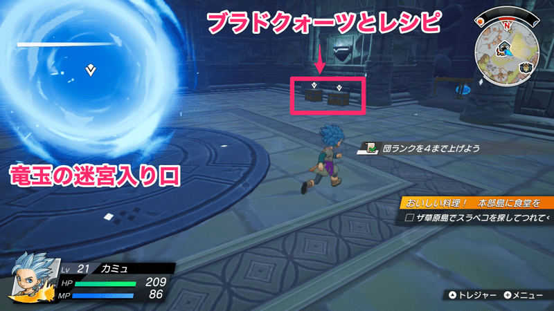 竜玉の迷宮入り口前の宝箱