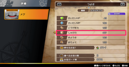 メタル系モンスターはしゅび力が高い