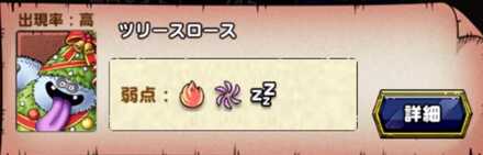 討伐実績対象のツリースロースが出現