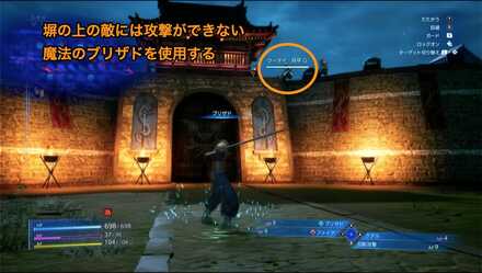 塀の上の敵にはブリザド