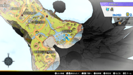 ファスカル島「落涙の滝」のマップ