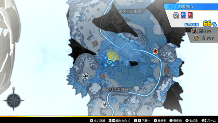 テーリア氷雪島「クリスタ湖畔」のマップ
