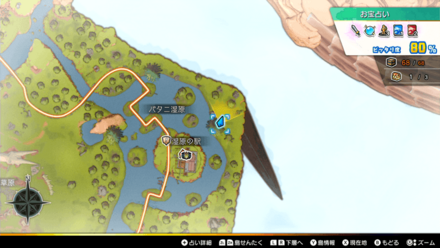 ツバイザ草原島「パタニ湿原」のマップ