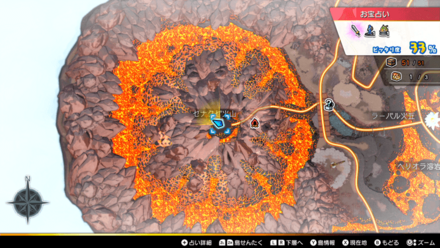 セナック火山島「セナクゼ火山」のマップ