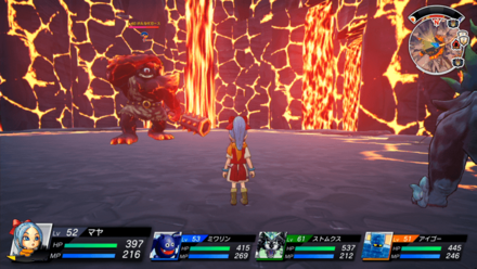 ラーバル火丘のルビーゴーレムの出現場所