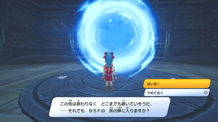 B5Fの旅の扉を使用する