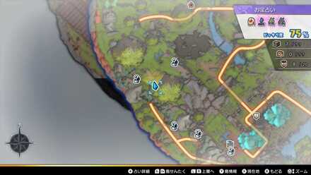 ファスカル島下層のドラキーがいる場所