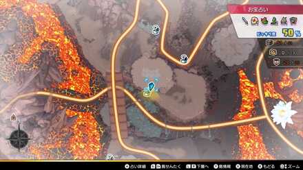 セナック火山島のラーバル火丘のごくらくちょうがいる場所