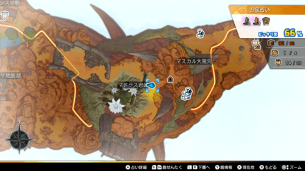 クフィ砂漠島「マドラス岩峰」のマップ