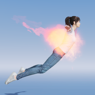 飛行服エフェクト赤