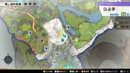 ファスカル島下層「タングル瀑布」南西のマップ画像