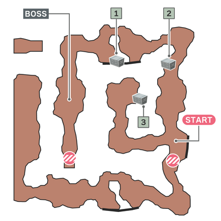 採掘施設を調査せよのマップ