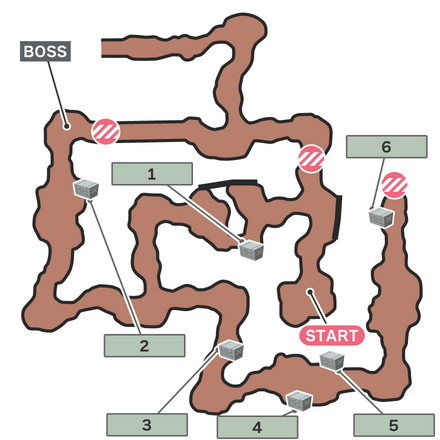 下層への道のマップ