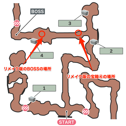 コピー軍団を追撃せよ！のマップ