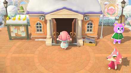 雪玉が壊れた時は建物に出入りすると復活する