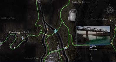 ラクシア橋脚のマップ画像