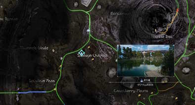 ゼクサム用水池のマップ画像