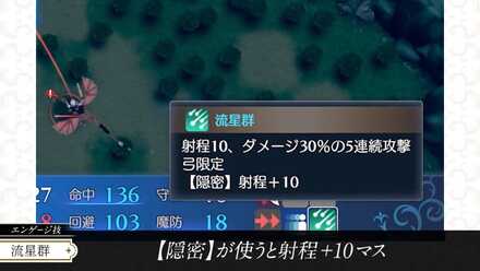 隠密ユニットの流星群