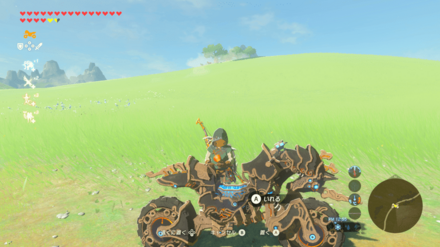 素材をバイクに入れる