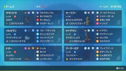 ゆろ選手使用構築