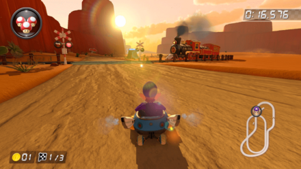 走っている列車に注意